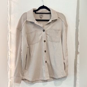 NWT Como Vintage Long Sleeve Two Pocket Knit Cord Shacket (M)